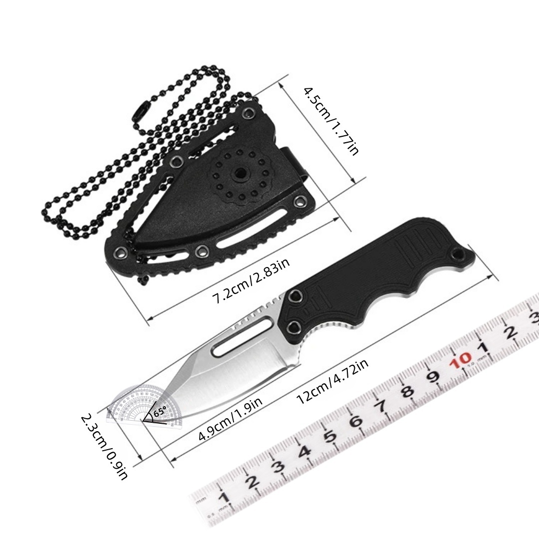 SOG Self-Defense Knife, Necklace Knife, Claw Knife, Portable Mini Self-Defense Knife with K-Sheath, Hunting Knife, Full Keel Survival Straight Knife, Created for Wilderness Adventure