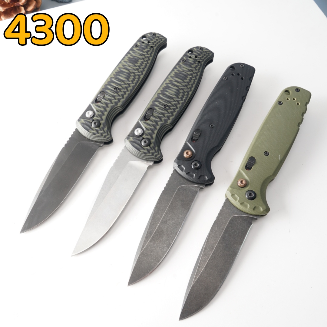 BM4300折叠刀，口袋刀，水果刀，G10手柄，D2不锈钢刀片，高端EDC户外工具，男士礼物