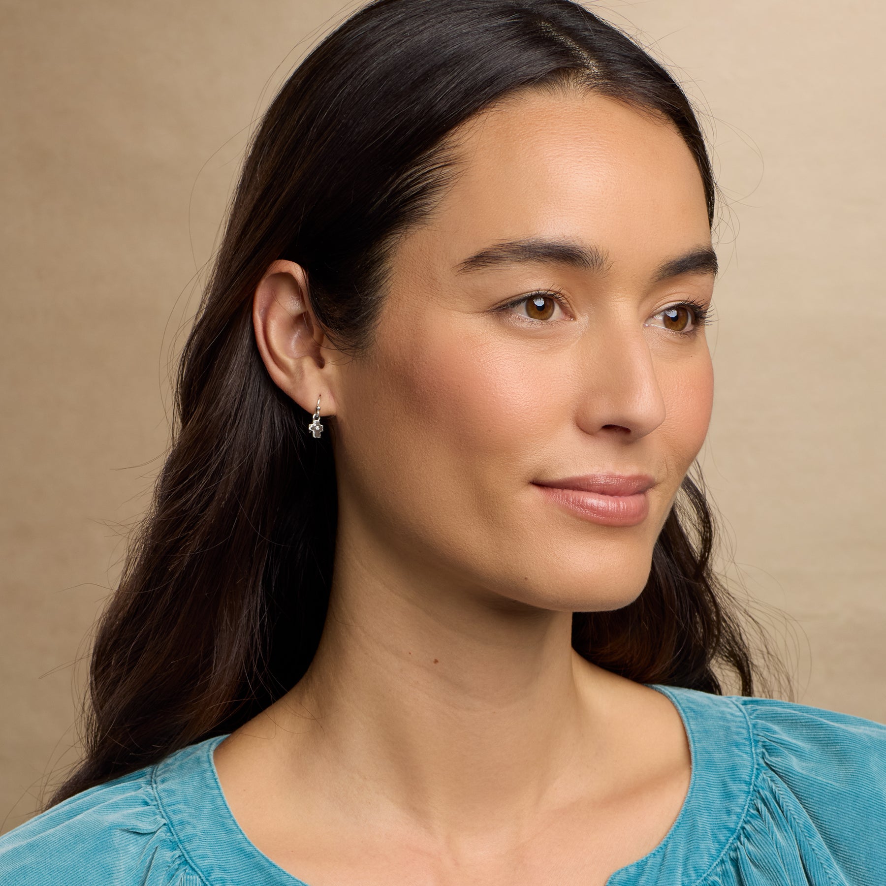 Silver Bright Faith Earrings