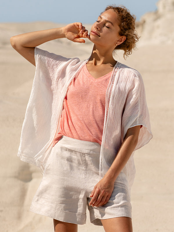 Rhea Linen Kimono Coconut