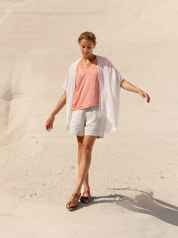 Rhea Linen Kimono Coconut