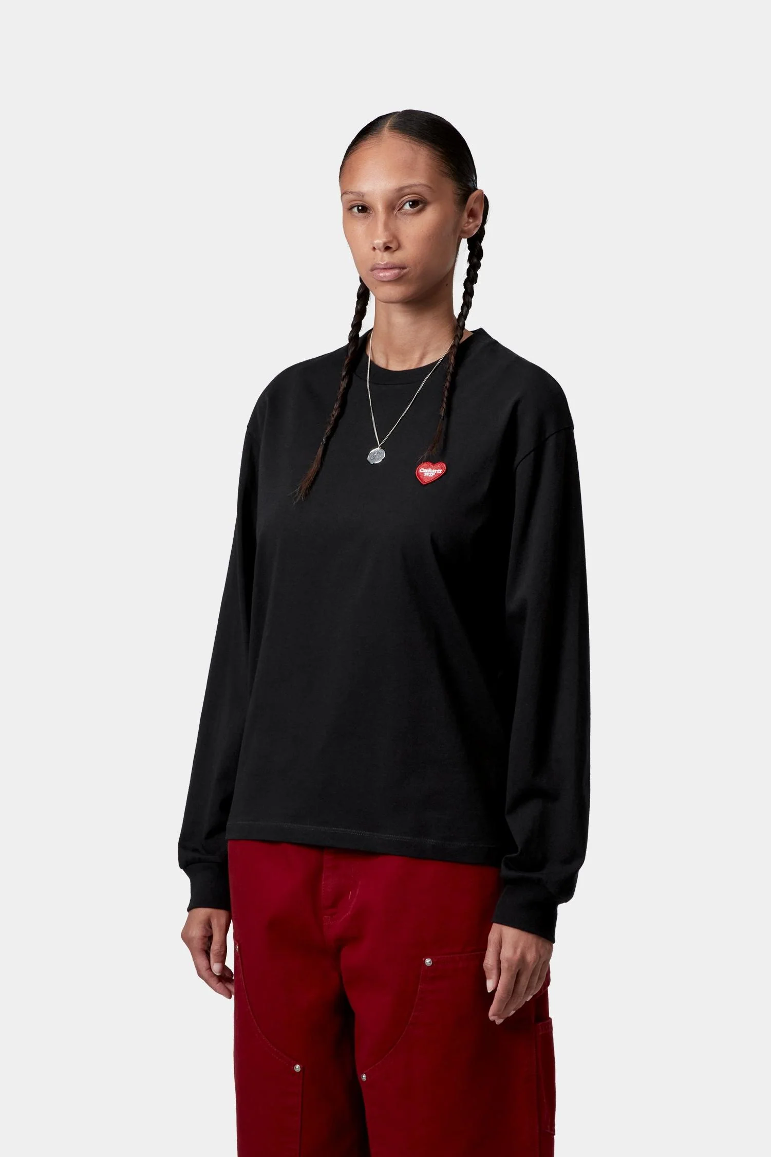 Women’s Long Sleeve Heart Patch T-Shirt