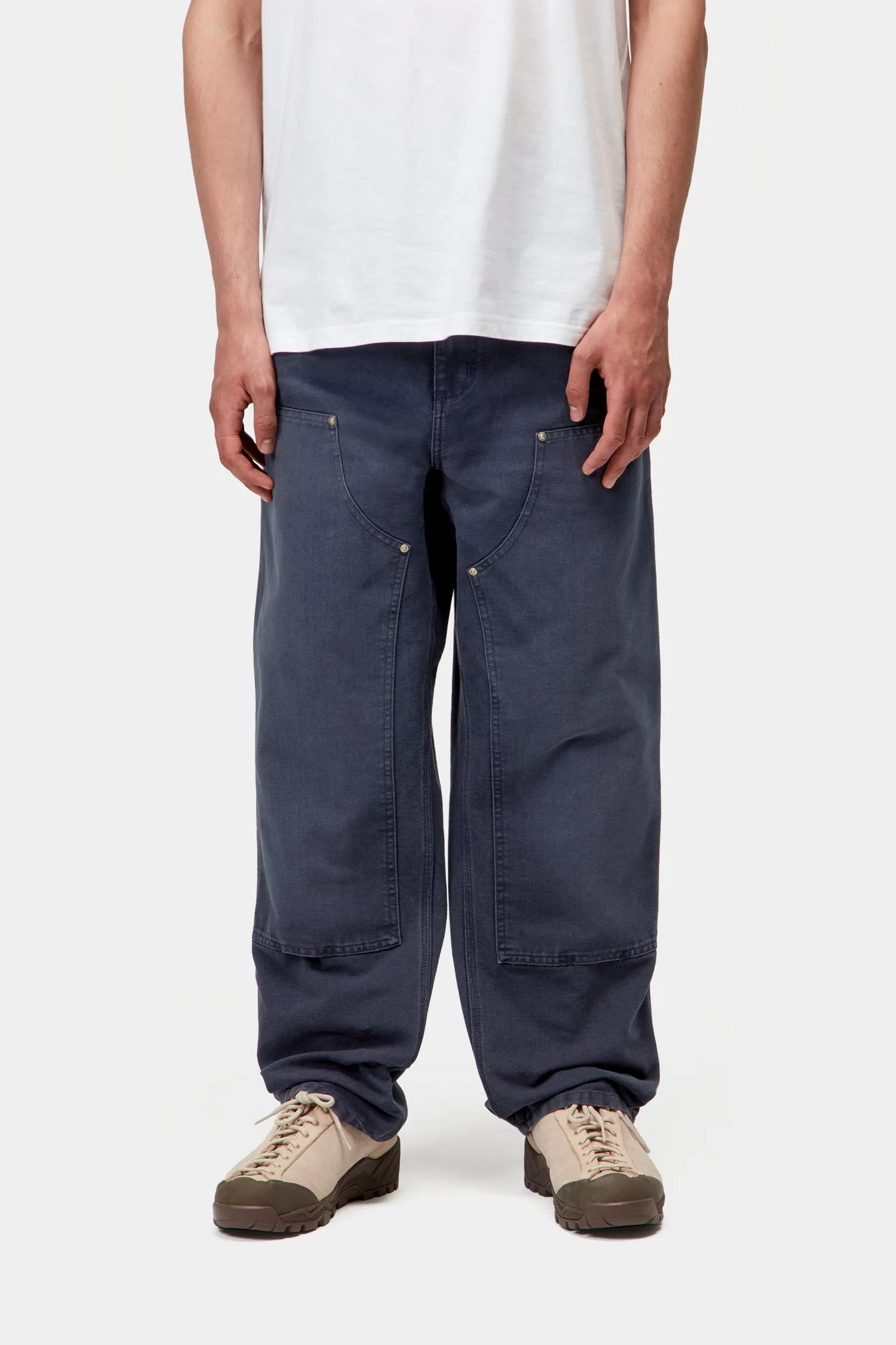 Double Knee Pant - Stone Canvas