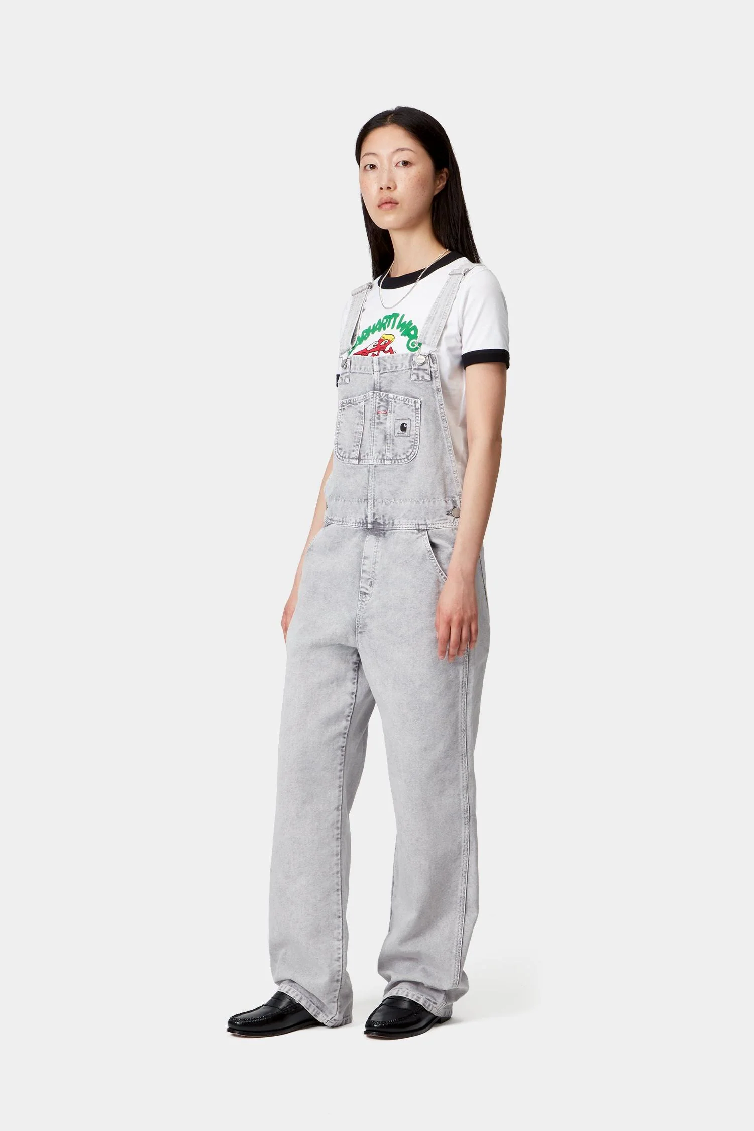 Women’s Bib Overall Straight - Chalk Wash