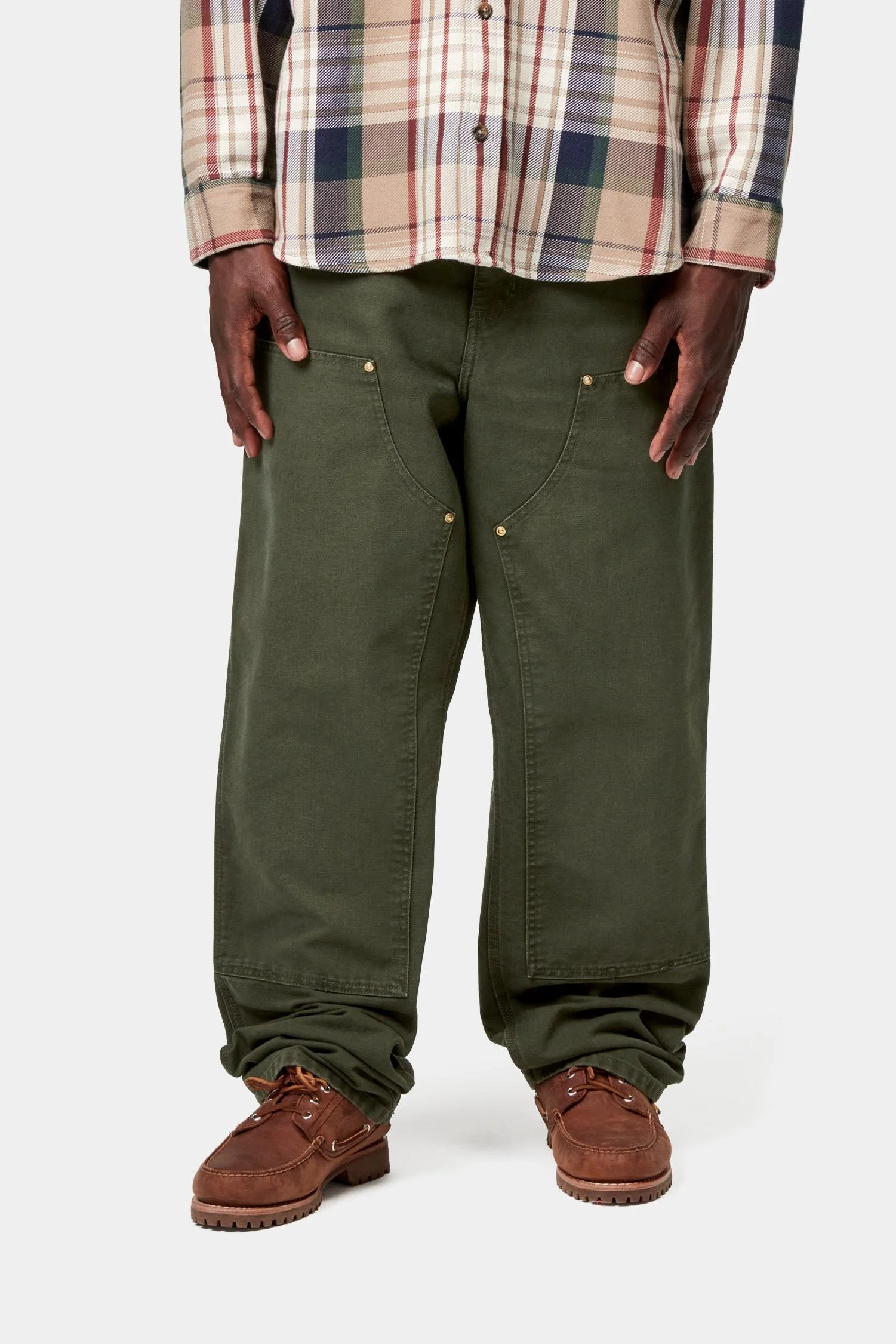 Double Knee Pant - Stone Canvas