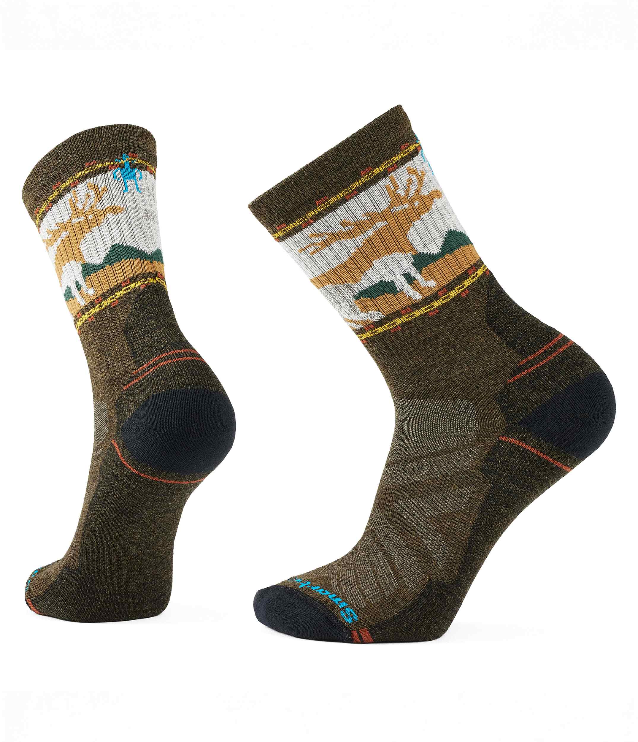 TNF X Smartwool HiKE Light Cushion Mountain Moose Crew Socks